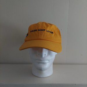 Orangish/Yellow "Please Don't Litter" Hat
